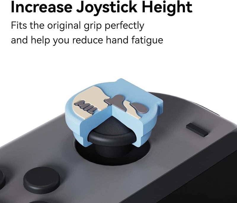 GEEKSHARE Cute Silicone Joy Con Thumb Grip Caps, Joystick Cover Compatible with Switch/OLED/Switch Lite,4PCS - Dairy Cow - Image 3